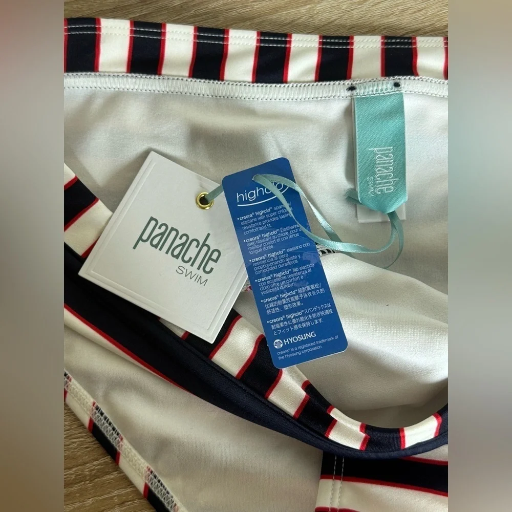 Panache Swim Size L Navy Stripe Lucille Classic Pant
